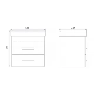 Тумба с раковиной Comforty Никосия 00-00017091 50 см дуб белый